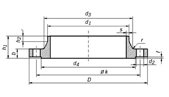 DIN 2633 Flanges Dimensions